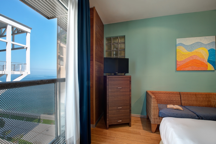 Chambre double avec vue partielle sur la mer Towers Hotel Stabiae Sorrento Coast Castellammare di Stabia