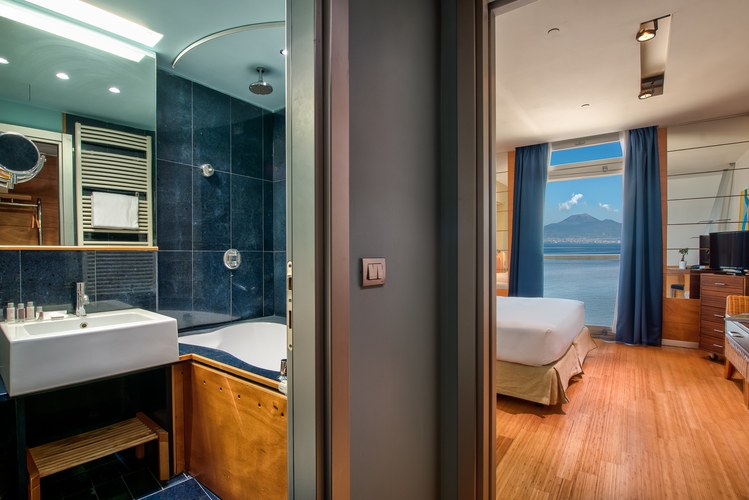 Chambre double avec vue sur la mer Towers Hotel Stabiae Sorrento Coast Castellammare di Stabia