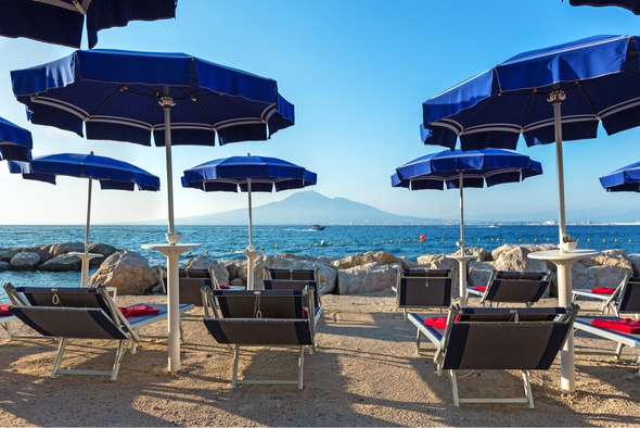 Private beach Towers Hotel Stabiae Sorrento Coast Castellammare di Stabia