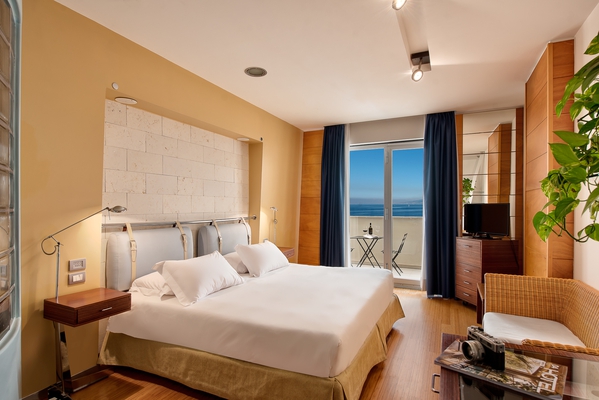 Chambre double avec vue sur la mer Towers Hotel Stabiae Sorrento Coast Castellammare di Stabia